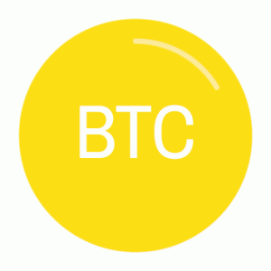 BTC icon, Bitcoin icon