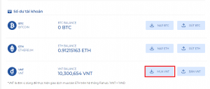 Mua VNT để mua Bitcoin, Ethereum trên sàn Fiahub
