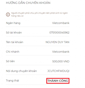 Hướng dẫn mua VNT trên Fiahub bằng Vietcombank