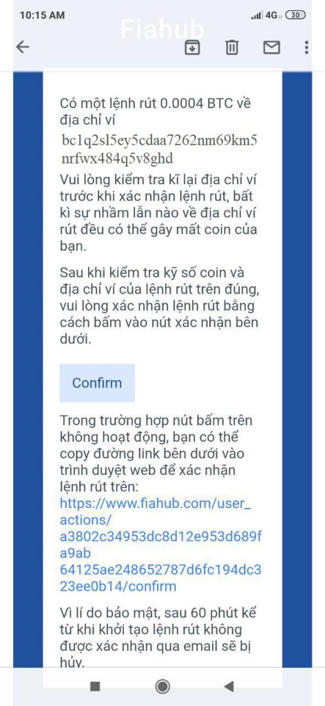 Rút coin trên Fiahub nhanh chóng, đơn giản, phí rẻ nhất