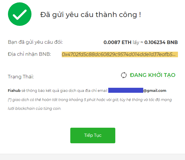 Đổi ETH lấy BNB phí rẻ nhất