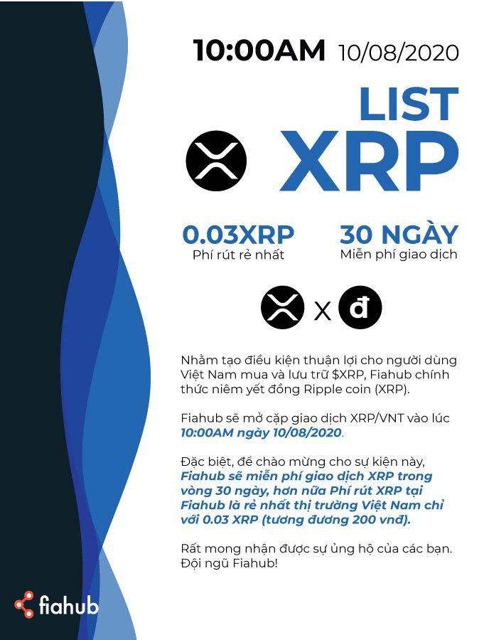 Mua Ripple (XRP) giá rẻ nhất Việt Nam