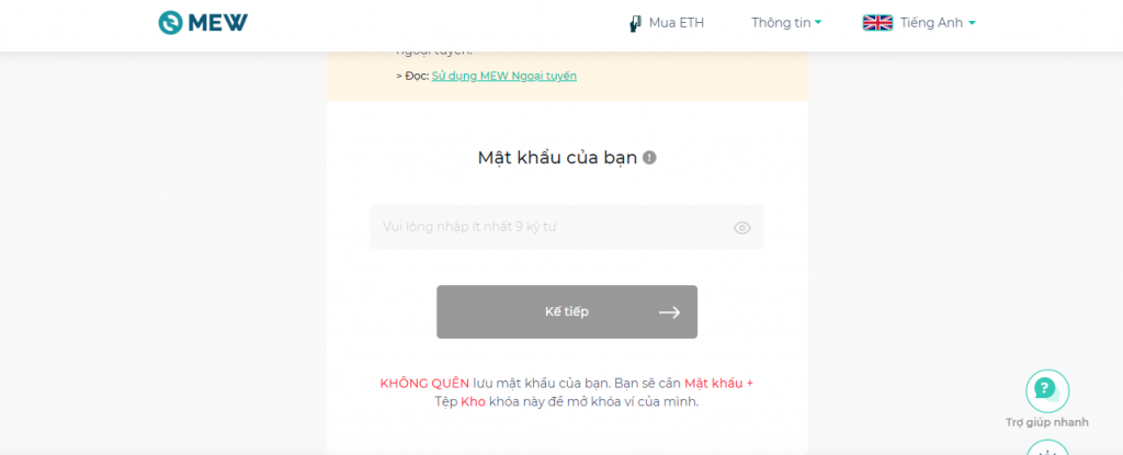 cách tạo ví myetherwallet