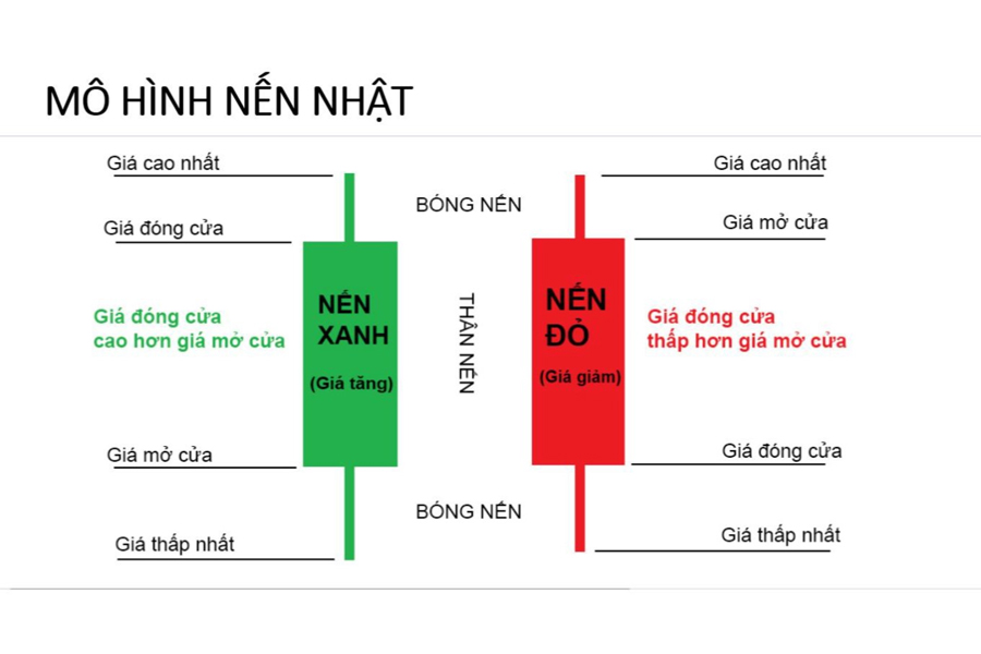 cấu trúc của 1 mô hình nến Nhật