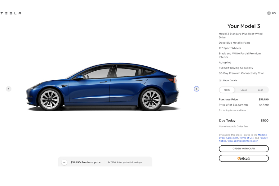 tesla chấp nhận thanh toán Bitcoin khi mua xe điện của công ty