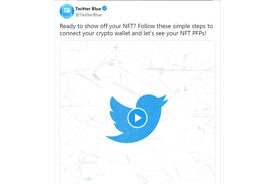 Bài thông báo ra mắt tính năng mới tên Twitter Blue 