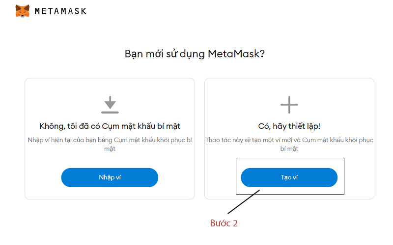 tạo tài khoản ví metamaak