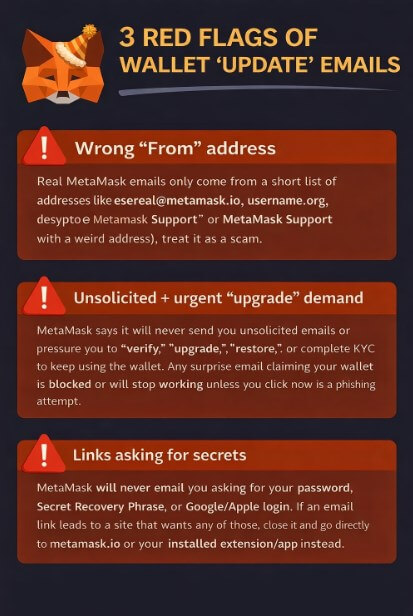 Hướng dẫn chính thức của MetaMask chỉ ra ba dấu hiệu cảnh báo lừa đảo
