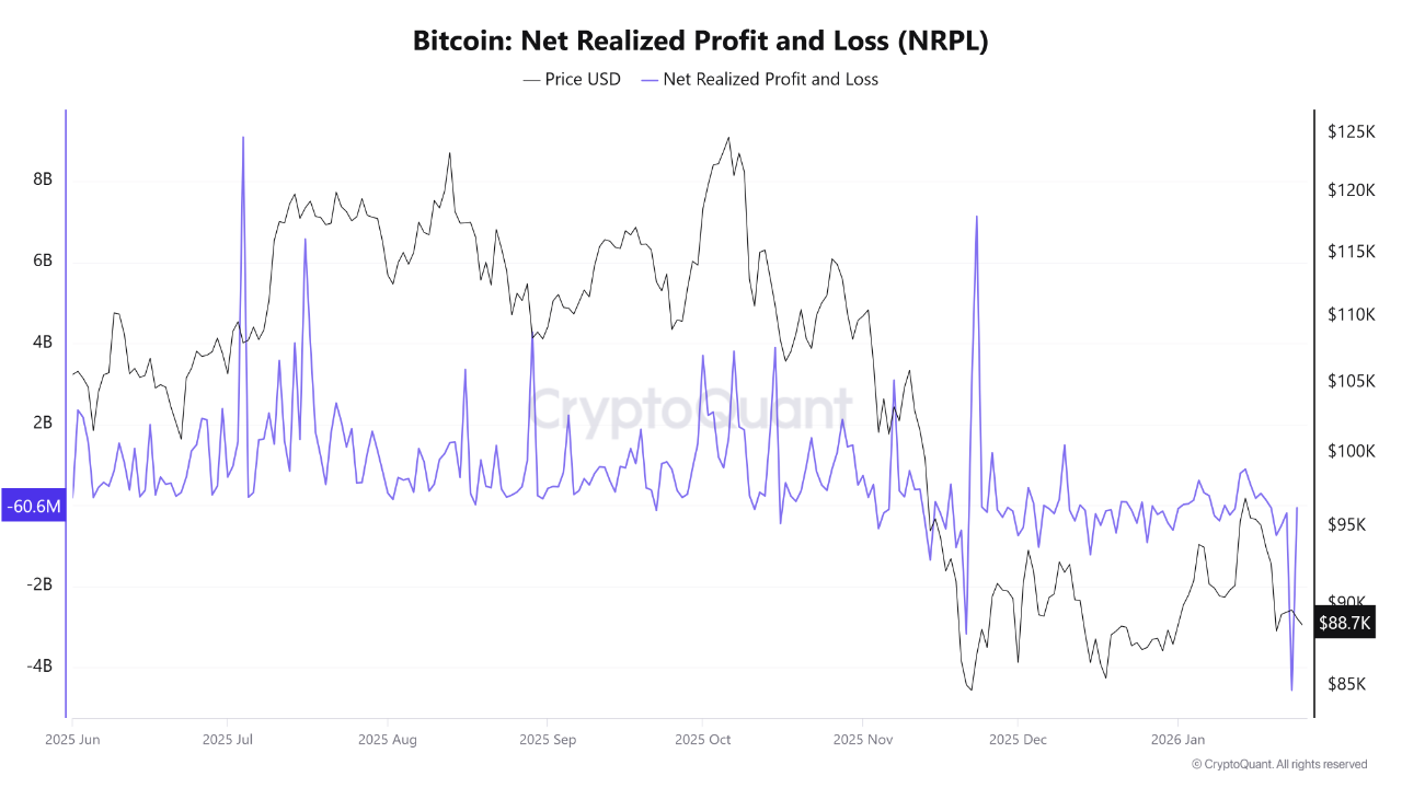Chỉ báo on-chain Bitcoin Net Realized Profit/Loss