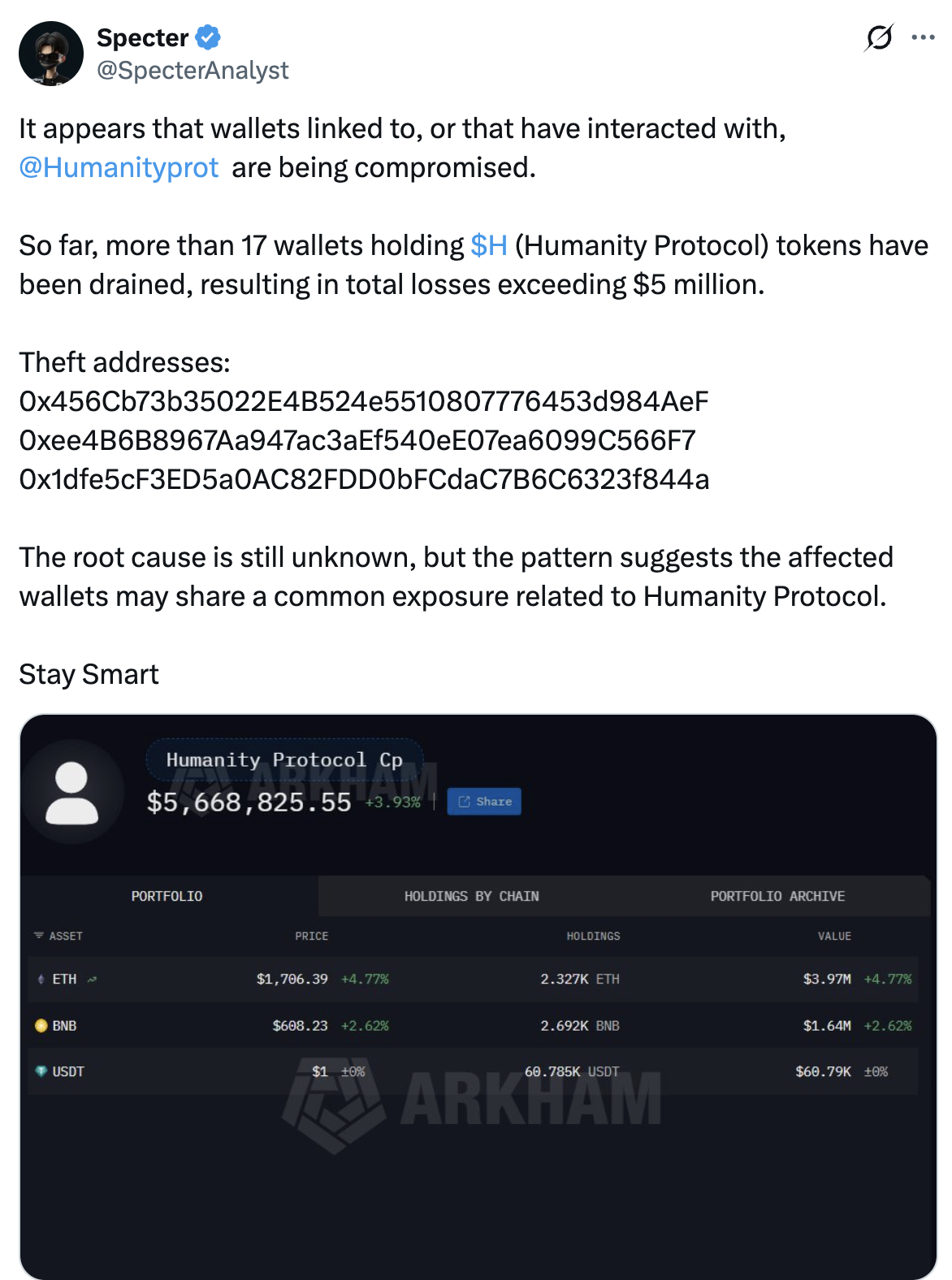 Vụ hack Humanity Protocol