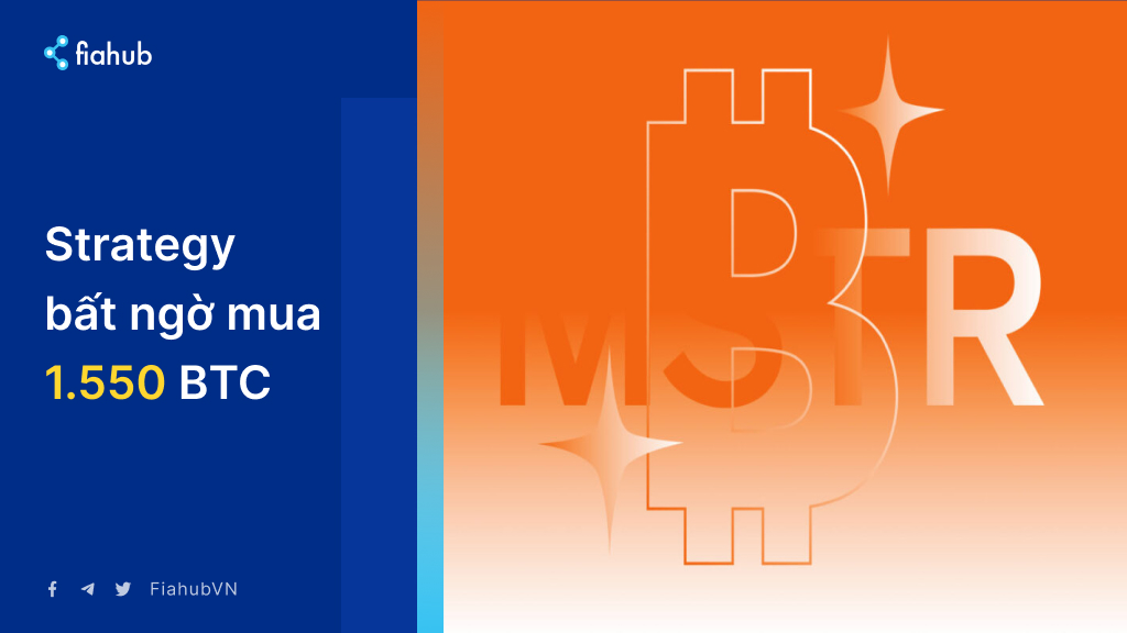Sau khi bán 32 BTC vào tuần trước, Strategy bất ngờ mua 1.550 BTC vào hôm nay
